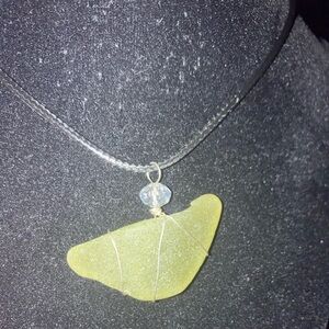 #111 handmade seagalss pendant necklace